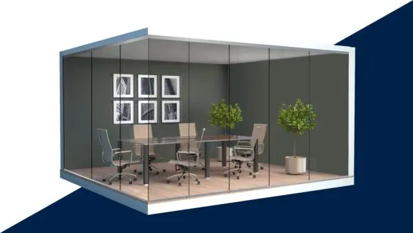 2 Side Glass Partitions