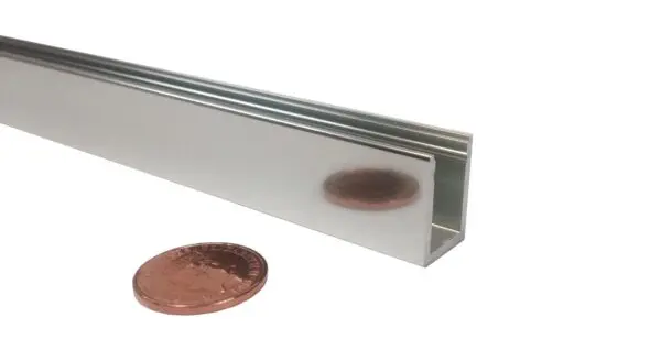 2,500mm Electro Polished Aluminium Glazing Channels